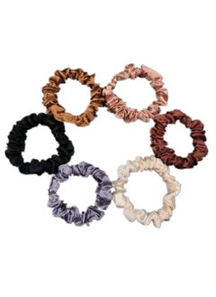 Sinen 6Pcs Premium Satin Elastic Hair Bands Scrunchy Ponytail holder Hair Scrunchies Hair Ties Ropes Scrunchies for Women or Girls Hair Accessories  - Image 1