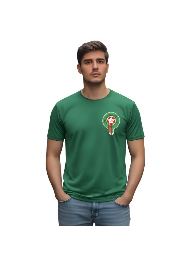 تي شيرت مطبوع عليه كرة القدم المغربية Dryfit تي شيرت جيرسي لكرة القدم للرجال والنساء - Image 1