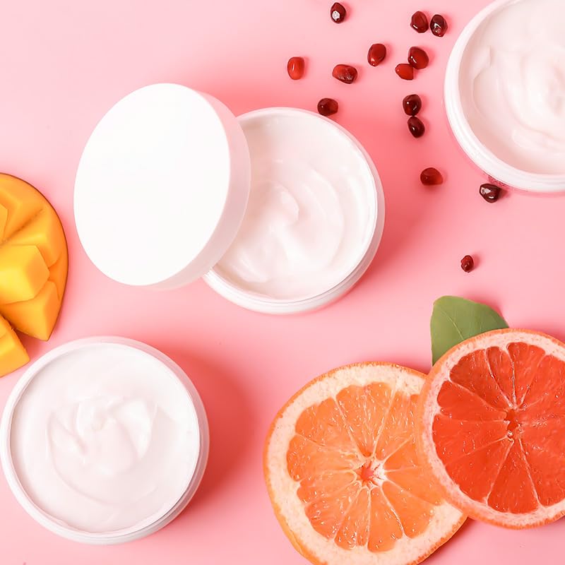 NATURE WELL Shea Body Butter Variety Pack, Includes Grapefruit, Mango, & Pomegranate, Provides Ultimate Nourishment & Hydration, 3 Pack (8 Oz Ea) - Image 5