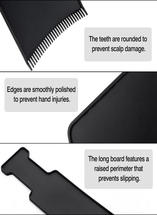 Jaasuee 4-Piece Balayage Highlighting Kit - Black Nylon Combs & Brush for Salon & Home Use - Image 4