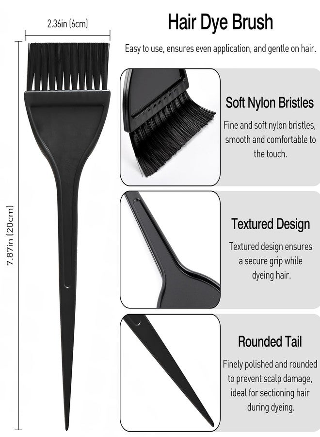 Jaasuee 4-Piece Balayage Highlighting Kit - Black Nylon Combs & Brush for Salon & Home Use - Image 5