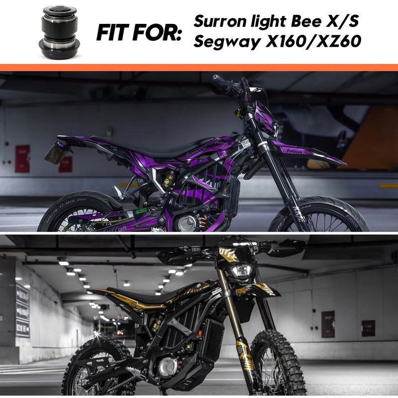 Tordale Upgraded Motorcycle Headset Fork Bearing Kit for Surron Light Bee X/S, Sur Ron Off - Road Dirtbike Original Motorcycle Accessories, Tapered Roller Bearing Kit, Sur - Ron Parts - Image 2