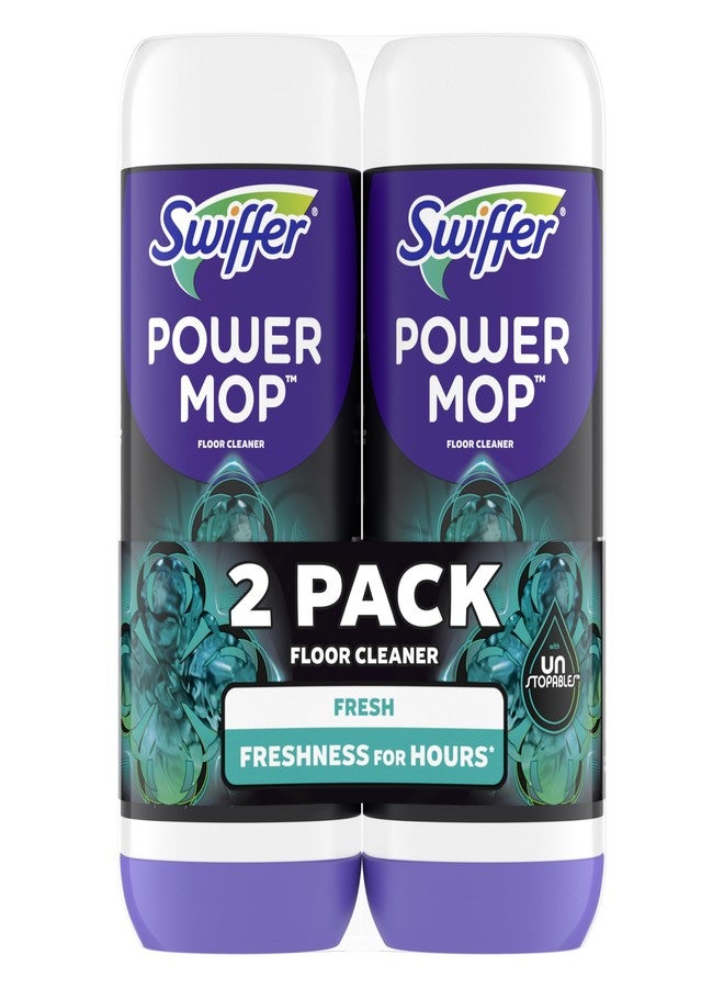 Swiffer PowerMop Floor Cleaning Solution with Unstopables Fresh Scent, PowerMop Refills, Floor Cleaner for Mopping, 25.3 fl oz, 2 Pack - Image 1
