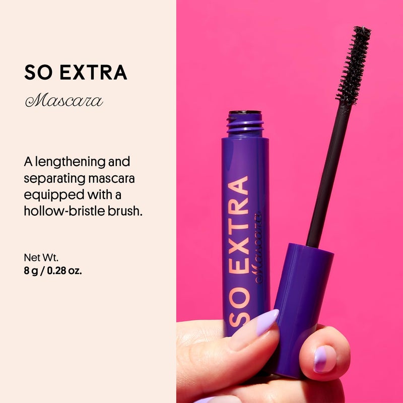 Winky Lux So Extra Mascara â€“ Lengthening, Separating & Defining with Curling & Buildable Formula, Clump Free Volume, Ultra Matte Black, False Lash Effect, No Flaking or Smudging - Image 2