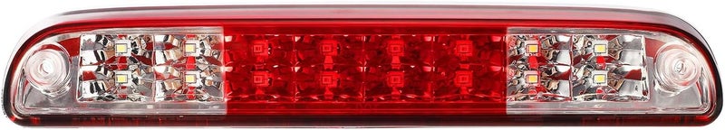 Partsam High Mount Stop Light Third 3rd Brake Light Replacement for F250 F350 F450 F550 Super Duty 1999 to 2016 / Ranger/B series LED Rear Cab Roof Center Mount Brake Stop Tail Cargo Light Lamp (Red) - Image 2
