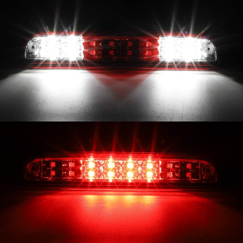 Partsam High Mount Stop Light Third 3rd Brake Light Replacement for F250 F350 F450 F550 Super Duty 1999 to 2016 / Ranger/B series LED Rear Cab Roof Center Mount Brake Stop Tail Cargo Light Lamp (Red) - Image 3