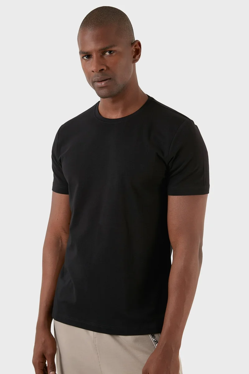 Exxe Cotton Regular Fit Crew Neck Basic T Shirt Men's T Shirt MODJ000B