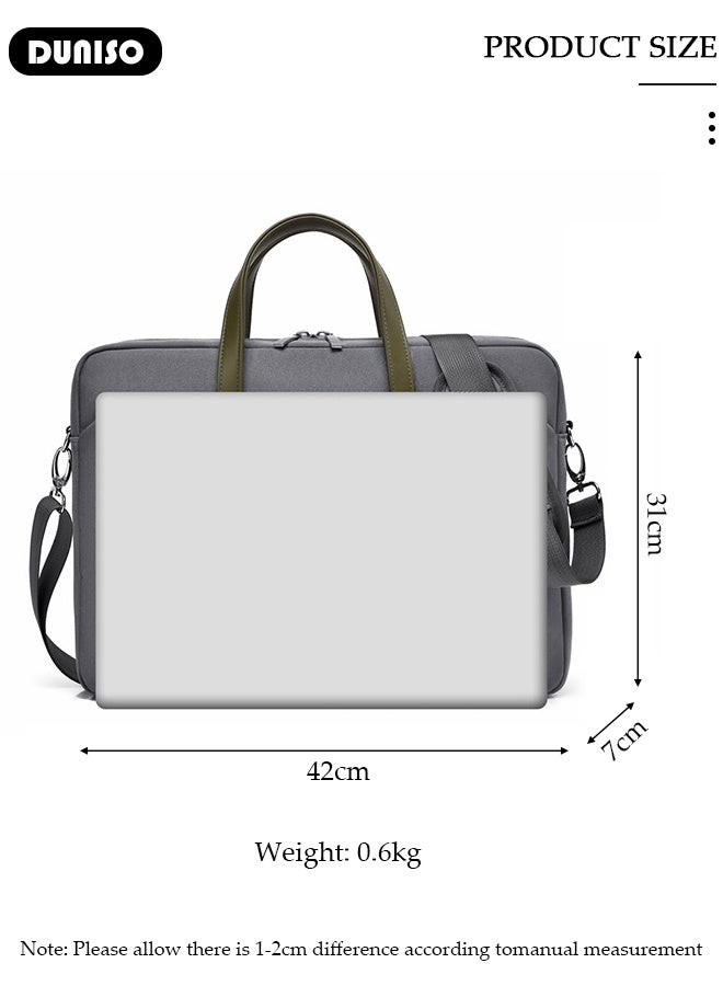 DUNISO 15.6 Inch Laptop Bag Lightweight Computer Bag Travel Business Handbag Briefcase Water Resistance Shoulder Messenger Bag for Men and Women Work Office - Image 2