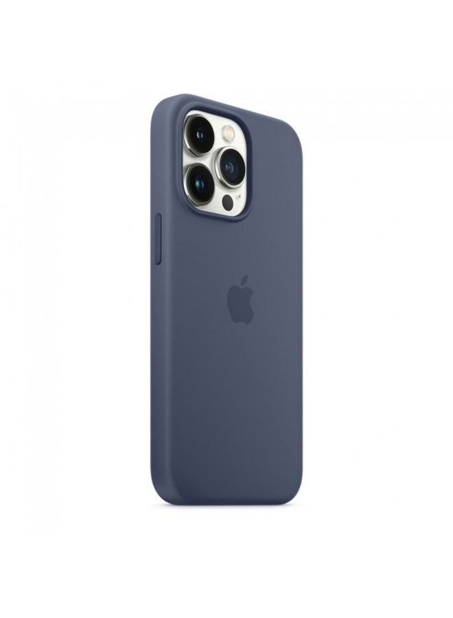 غطاء حماية سيليكون لجهاز iPhone 13 Pro Max (6.7 بوصة) أزرق داكن - Image 2