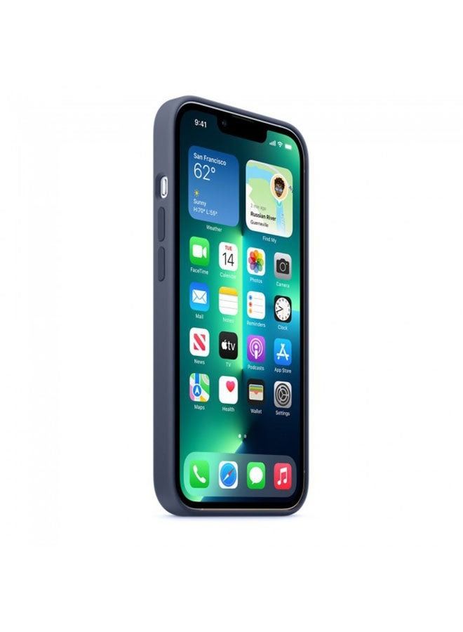 غطاء حماية سيليكون لجهاز iPhone 13 Pro Max (6.7 بوصة) أزرق داكن - Image 3