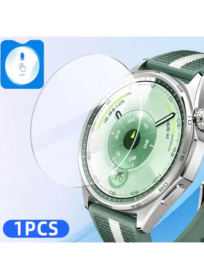 1 Pack Tempered Glass Screen Protector, [99.99% HD Clear] [9H Hardness] [film Friendly] for HUAWEI WATCH GT 6  46mm Tempered film Glass - Image 1