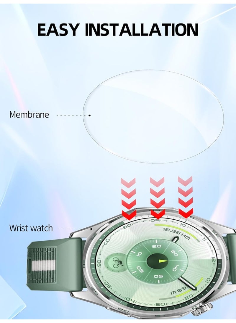 1 Pack Tempered Glass Screen Protector, [99.99% HD Clear] [9H Hardness] [film Friendly] for HUAWEI WATCH GT 6  46mm Tempered film Glass - Image 4