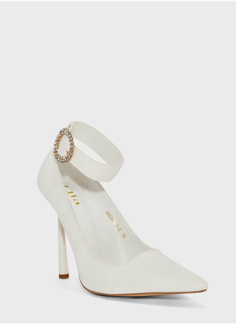 ELLA - Jewelled Tie-Around  Pumps - Image 1