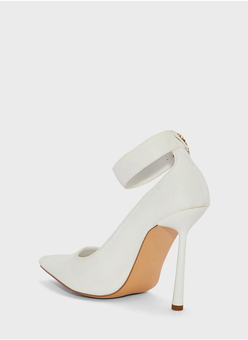ELLA - Jewelled Tie-Around  Pumps - Image 1