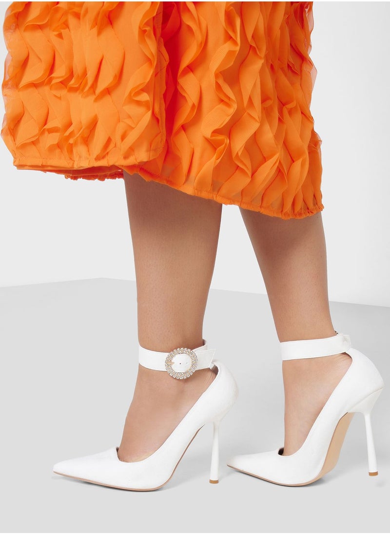 ELLA - Jewelled Tie-Around  Pumps - Image 1