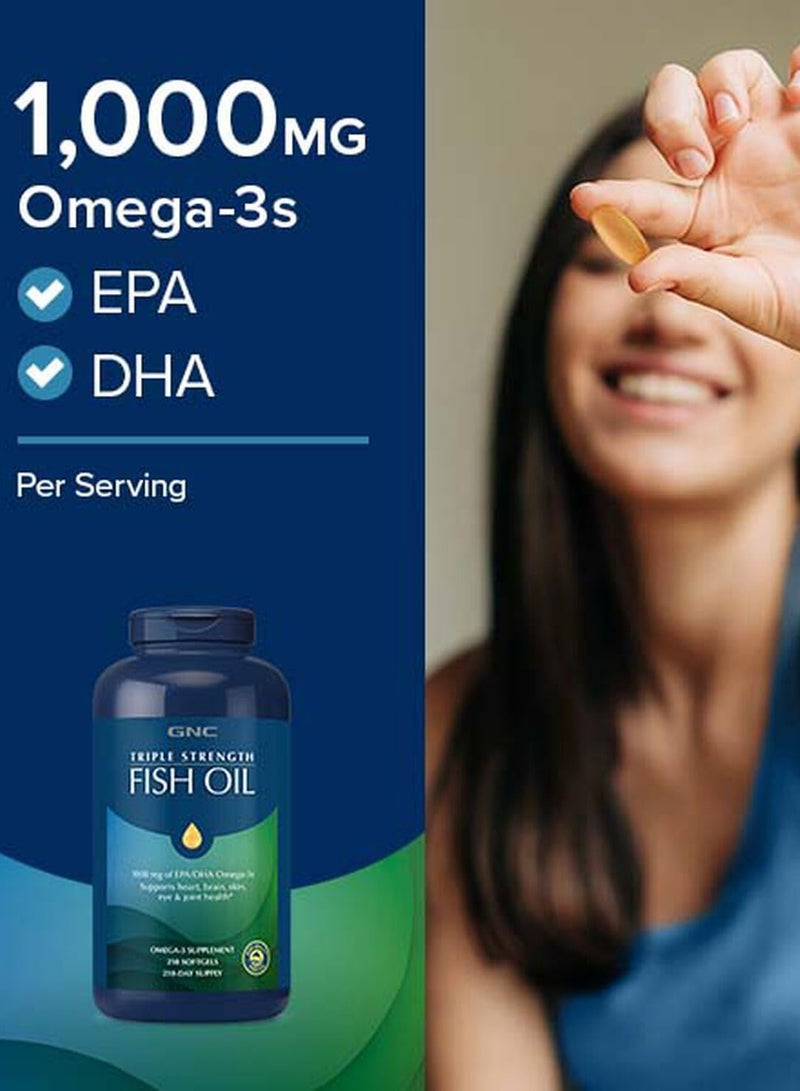 GNC Triple Strength Fish Oil 1000mg 30 counts - Image 3
