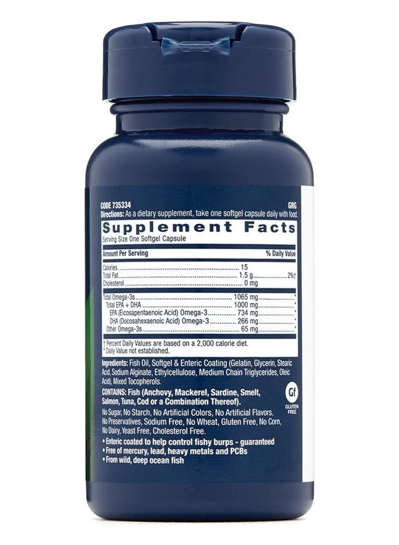 GNC Triple Strength Fish Oil 1000mg 30 counts - Image 2