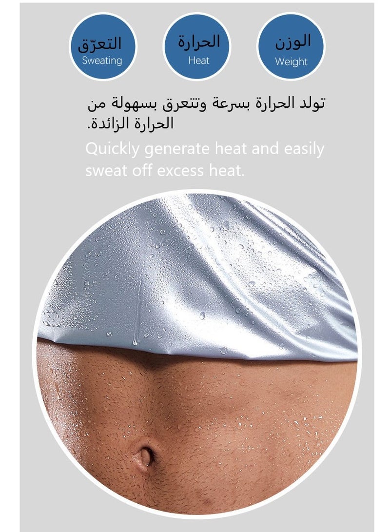 RATSAW Sauna Suit Set for Men Sweat Sweating Shirt Long Sleeve Workout Suits Long Sleeve Top and Pants, Sweat Enhancing Workout Outfit for Weight Loss - Image 3