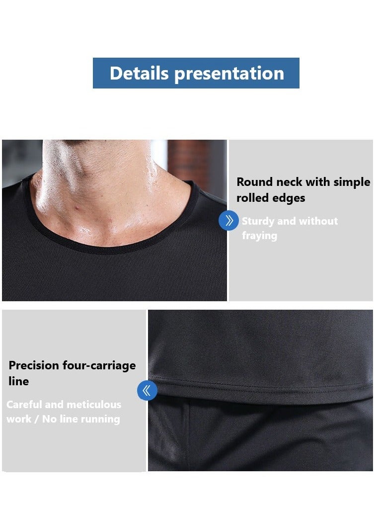 RATSAW Sauna Suit Set for Men Sweat Sweating Shirt Long Sleeve Workout Suits Long Sleeve Top and Pants, Sweat Enhancing Workout Outfit for Weight Loss - Image 4