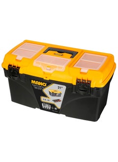 MANO Classic Tool Case with Organizer,‎53.5 x 29.1 x 20cm, Polypropylene, Black/Orange, 21  - Image 1
