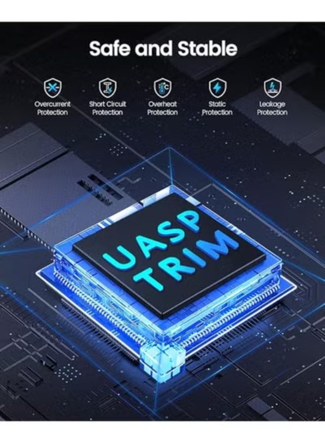 Hard Drive Enclosure 3.5 inch USB 3.2 - Tool-Free SATA HDD/SSD Case - Supports Up to 18TB - High-Speed UASP Transfer - Easy Setup for Daily Use - Image 3