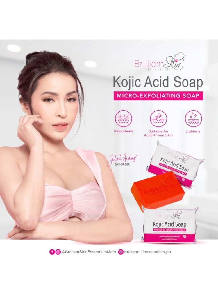 Brilliant Skin Essentials Kojic Acid Soap 135g – Micro-Exfoliating Brightening Bar for Dark Spots, Acne Scars & Even Skin Tone 135grams - Image 5