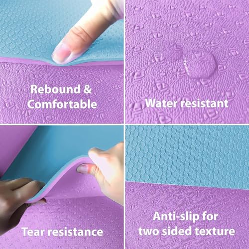 WErFIT Yoga Mat for Men with Carry Strap | Gym Mats Size: 2 x 6 Feet, 6 mm Thick, Anti-Slip Exercise Mat for Home Gym Workout | Gym Mat for Fitness and Meditation - Image 5