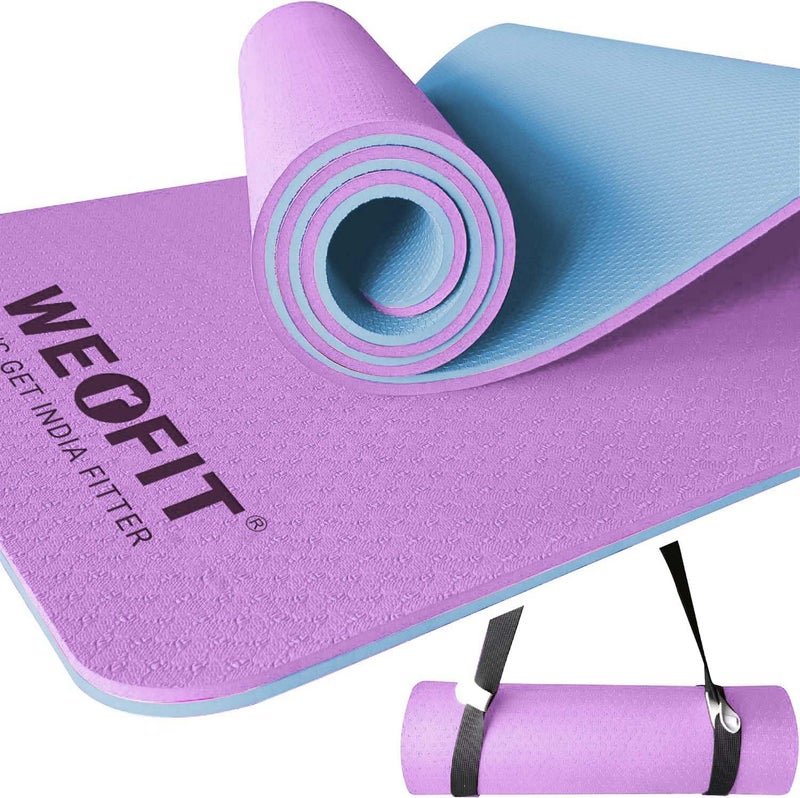 WErFIT Yoga Mat for Men with Carry Strap | Gym Mats Size: 2 x 6 Feet, 6 mm Thick, Anti-Slip Exercise Mat for Home Gym Workout | Gym Mat for Fitness and Meditation - Image 1