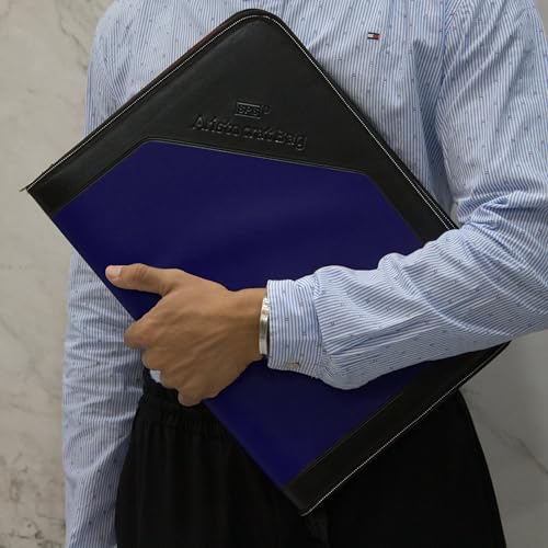 SPS PU Leather 24-Pocket A4 File Organizer – Professional Document Holder for Certificates, Legal Documents, Home, Office, School Use (Blue) - Image 4