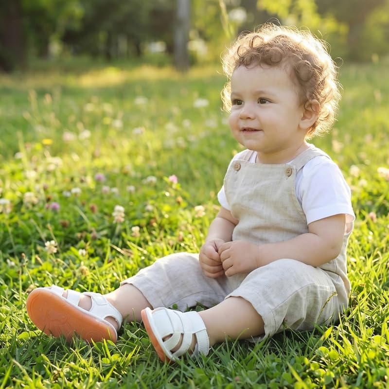 CINDEAR Baby Boys Girls Squeaky Sandals Summer Closed-Toe Anti-Slip Premium Rubber Sole Toddler First Walkers Shoes 1302-WT18 - Image 2