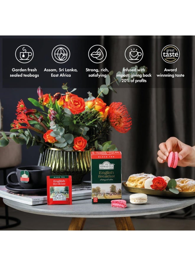أحمد تي شاي الإفطار الإنجليزي الأسود، ٢٠ كيس شاي، ٤٠ غرام - Image 4