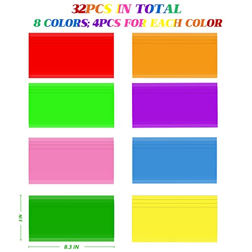 ZAUGONTW 32 Pieces Colored Overlays for Dyslexia, Guided Reading Highlight Strips, Colored Overlay Reading Tracking Rulers for Dyslexia Irlens, ADHD and Visual Stress - Image 2