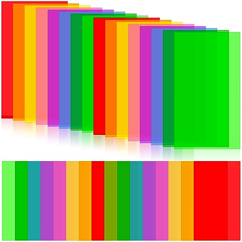 ZAUGONTW 32 Pieces Colored Overlays for Dyslexia, Guided Reading Highlight Strips, Colored Overlay Reading Tracking Rulers for Dyslexia Irlens, ADHD and Visual Stress - Image 1