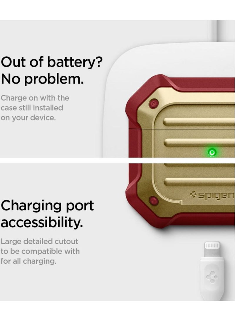 Spigen Tough Armor Case Cover for Airpods 3 (3rd Generation 2021)  - Metallic Gold - Image 5