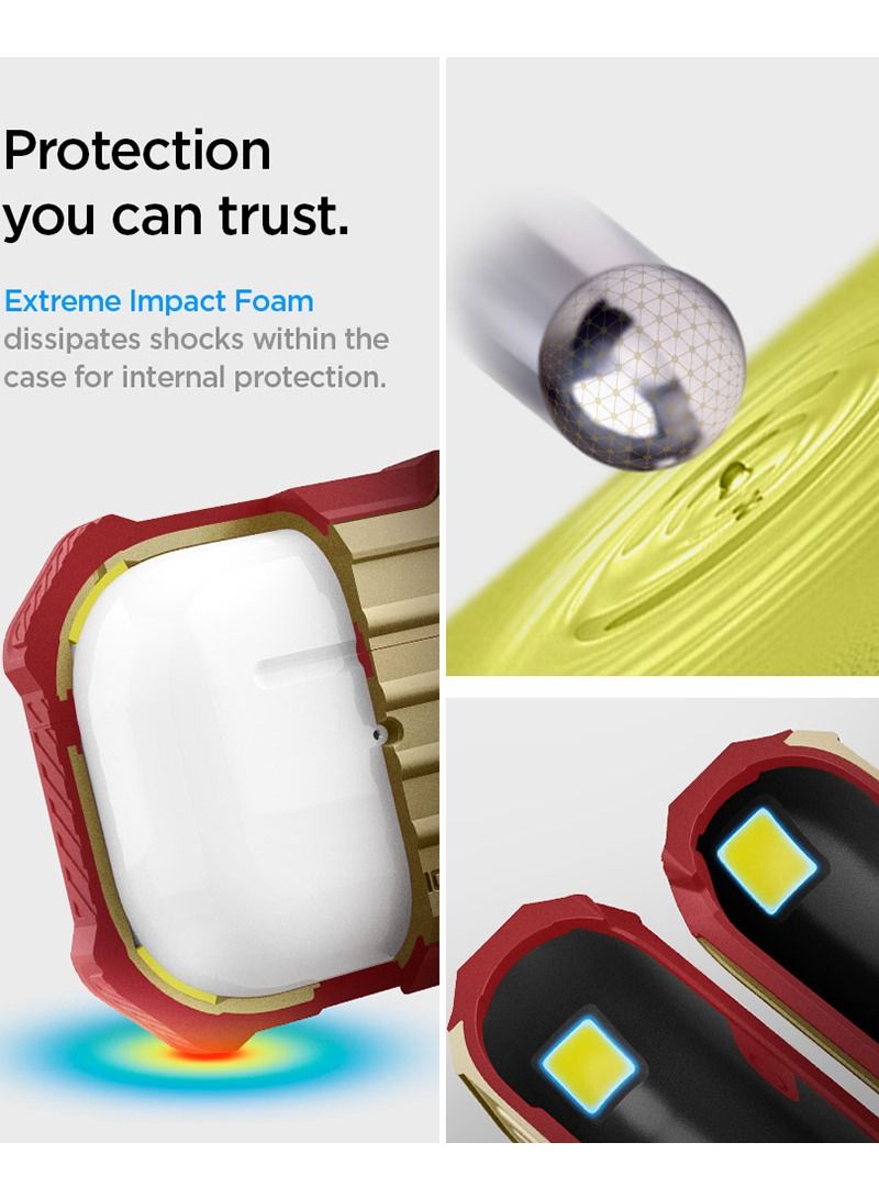 Spigen Tough Armor Case Cover for Airpods 3 (3rd Generation 2021)  - Metallic Gold - Image 2