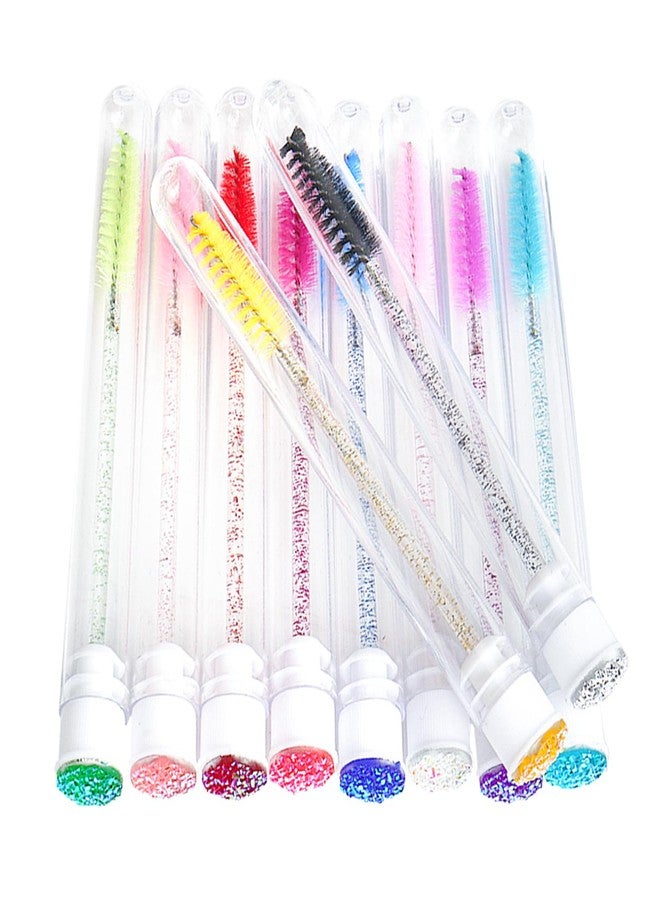 TORMEN Disposable Mascara Wand Set – 7pcs Mixed Color Lash Brushes for Women with Dust-Proof Tubes Eyelash & Eyebrow Makeup Tool - Image 1
