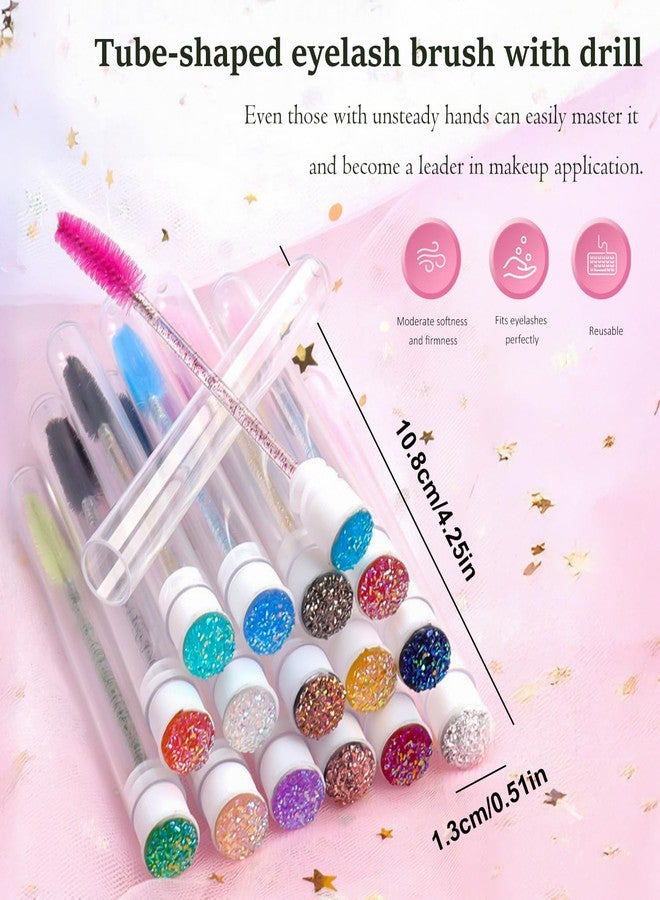 TORMEN Disposable Mascara Wand Set – 7pcs Mixed Color Lash Brushes for Women with Dust-Proof Tubes Eyelash & Eyebrow Makeup Tool - Image 2