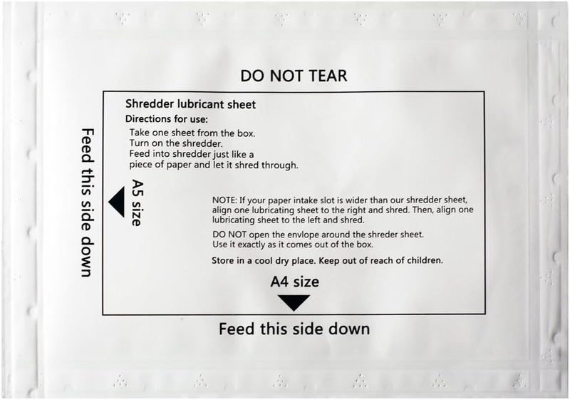 Ansoon 24 Pack Paper Shredder Lubricant Sheets, Paper Shredder Sharpening & Lubricating Sheets - Image 2