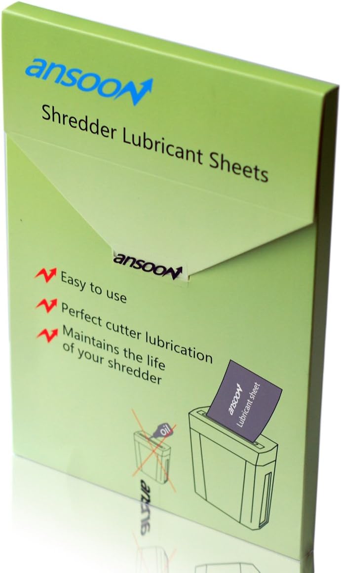 Ansoon 24 Pack Paper Shredder Lubricant Sheets, Paper Shredder Sharpening & Lubricating Sheets - Image 4