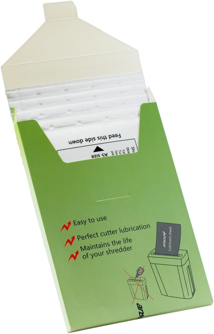 Ansoon 24 Pack Paper Shredder Lubricant Sheets, Paper Shredder Sharpening & Lubricating Sheets - Image 5