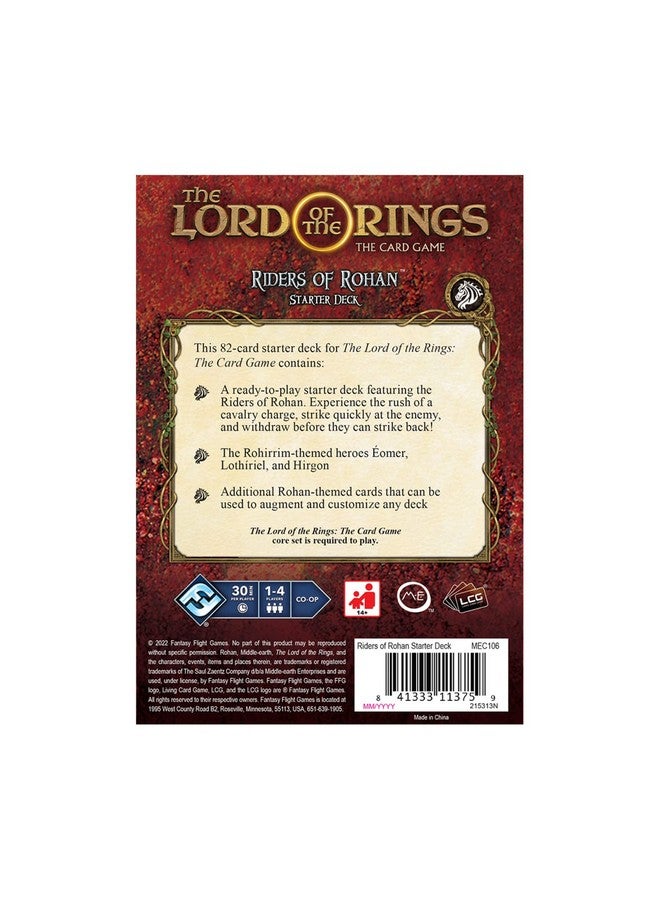Fantasy Flight Games The Lord of the Rings The Card Game Riders of Rohan STARTER DECK - Cooperative Adventure Game, Strategy Game, Ages 14+, 1-4 Players, 30-120 Min Playtime, Made by Fantasy Flight Games - Image 2