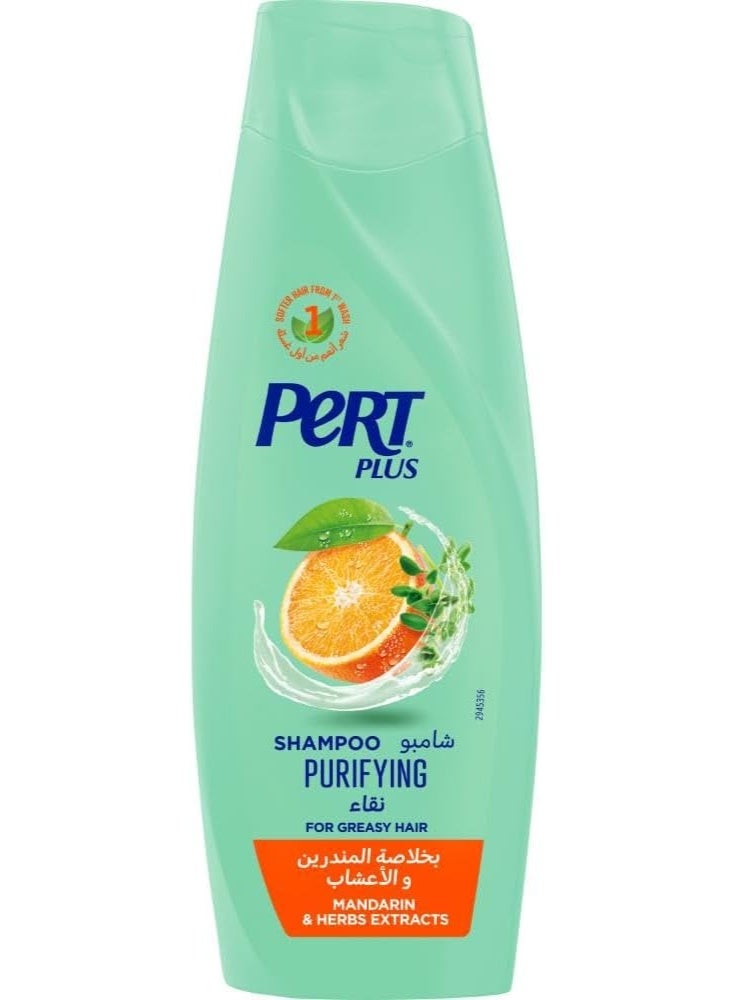 PERT PLUS Purifying Shampoo For Greasy Hair With Mandarin  Extract 400ml - Image 4