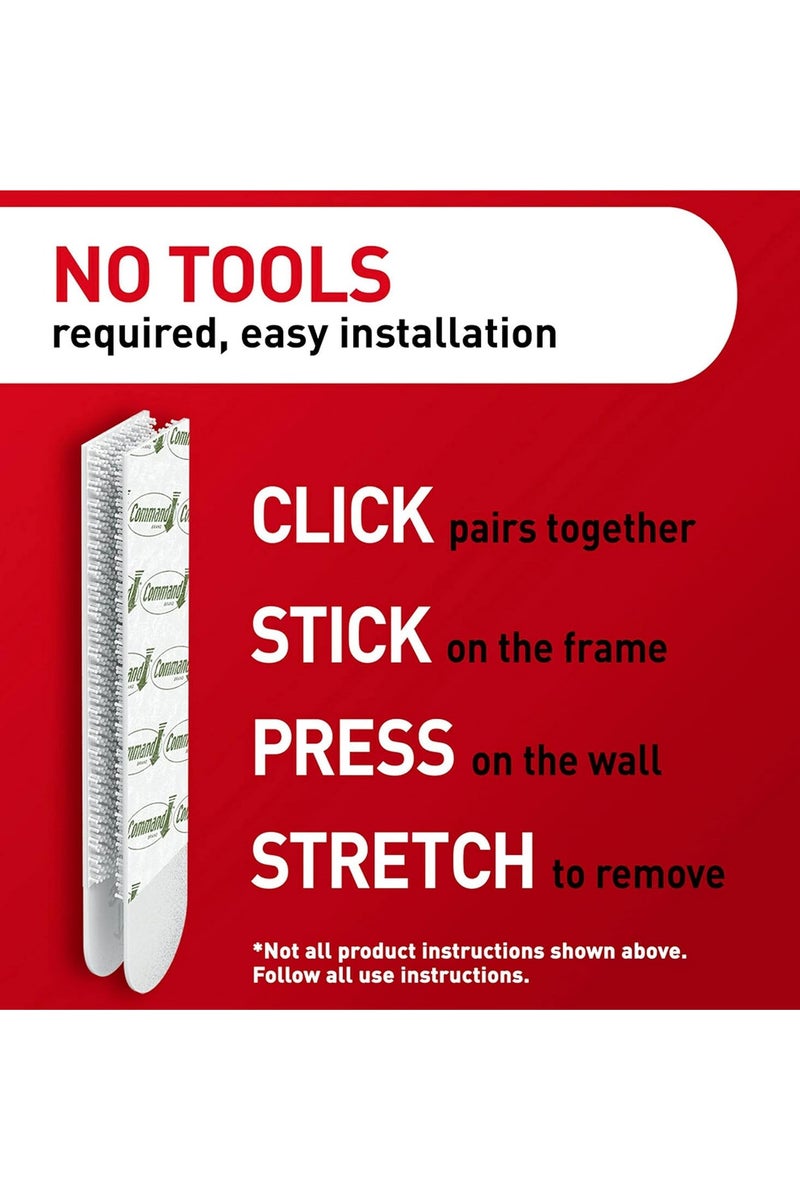 Command 3M Command Small Picture Hanging Strips Medium – Damage-Free Wall Hooks, No Nails, Holds up to 1.8kg, Removable Adhesive Strips for Frames & Décor (4 Sets)" - Image 4