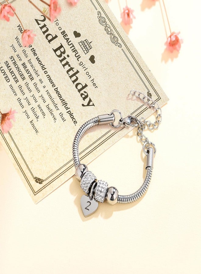 Yonhon Happy Birthday Bracelet for 2 Year old, 2nd/2yr Year Old Birthday Bracelets for Daughter Granddaughter Niece - Image 3