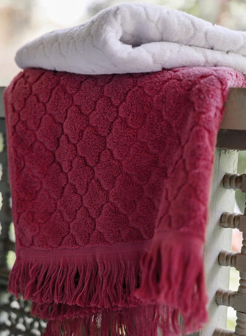 More cottons  منشفة جاكار تافهة 600 جرام لكل متر مربع 70 × 140 