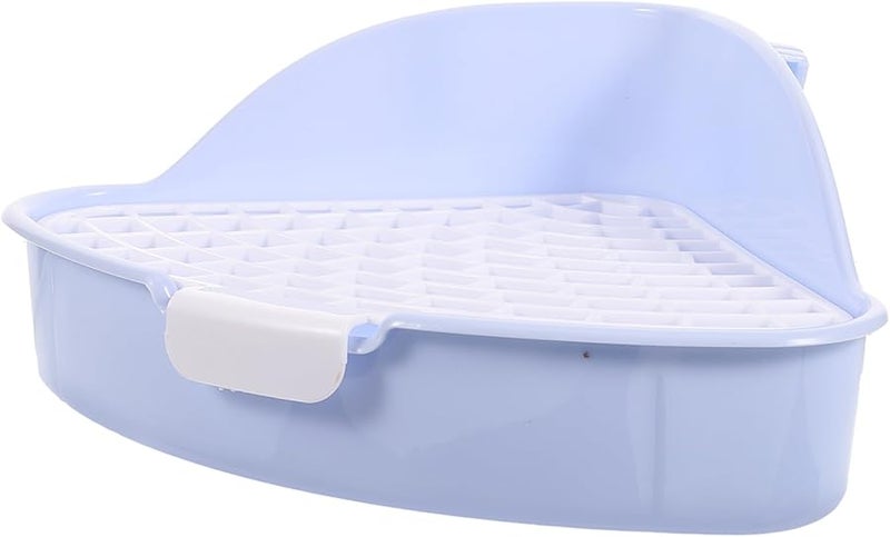 صندوق فضلات زاوية على شكل مثلث للحيوانات الأليفة الصغيرة مثل خنزير غينيا والهامستر والأرنب - Image 2