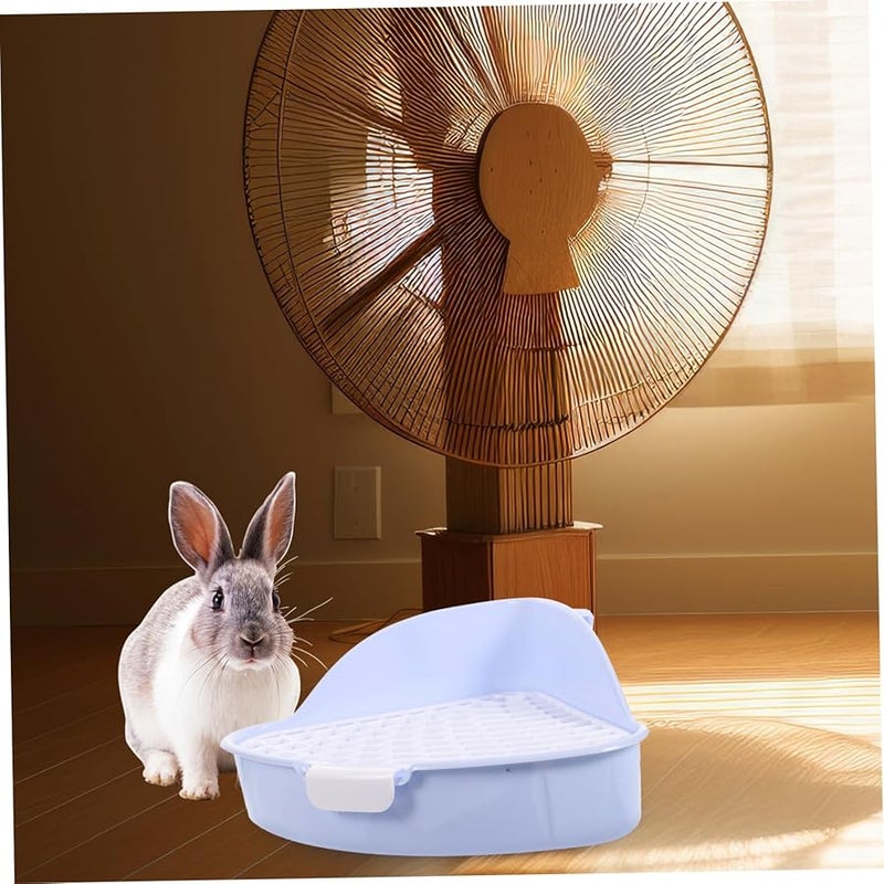 صندوق فضلات زاوية على شكل مثلث للحيوانات الأليفة الصغيرة مثل خنزير غينيا والهامستر والأرنب - Image 4