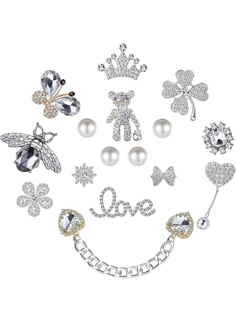 KASTWAVE Croc Shoe charms for Women/Girls, Bling Shoe Charms Buttons, Trendy Designer Cool Diamond Pins for Adults, Jewels Shoe Decoration, Luxury Clog Accessories Set - Image 1