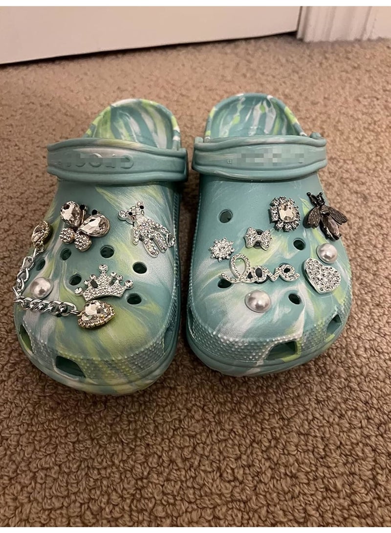 KASTWAVE Croc Shoe charms for Women/Girls, Bling Shoe Charms Buttons, Trendy Designer Cool Diamond Pins for Adults, Jewels Shoe Decoration, Luxury Clog Accessories Set - Image 3