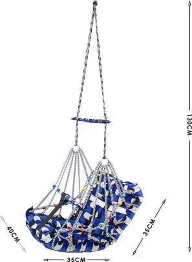 Mahi Enterprise? Cotton Swing for Kids Baby's Children Folding and Washable 1-3 Years with Safety Belt Home Garden Jhula for Babies for Indoor Outdoor(Multicolor) - Image 5